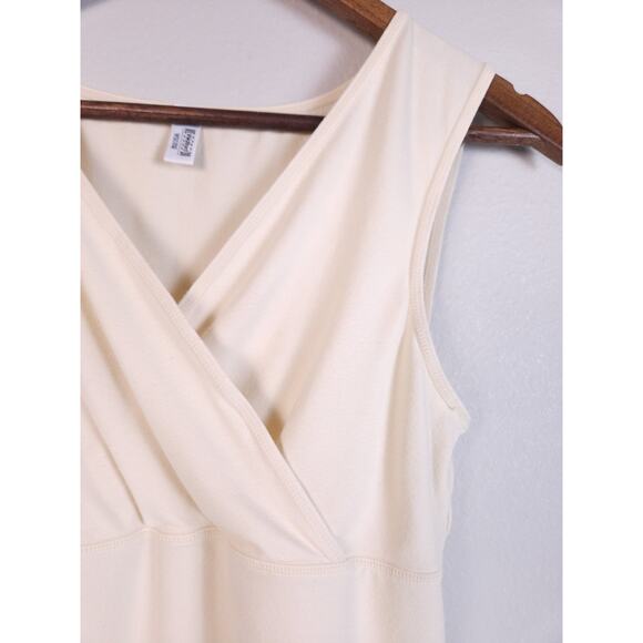 Wolford Tank Top Light Ivory Medium Basic Wrap Bust Slim Sleeveless Stretch - Picture 9 of 12